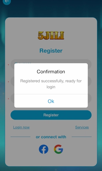 Step 3: Click register and confirmation