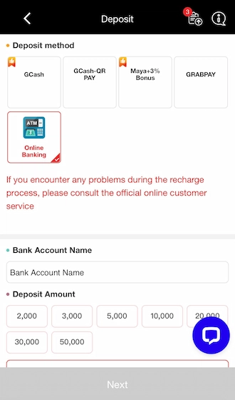 Step 2: Members can access our payment interface and select Online Banking as the payment method.